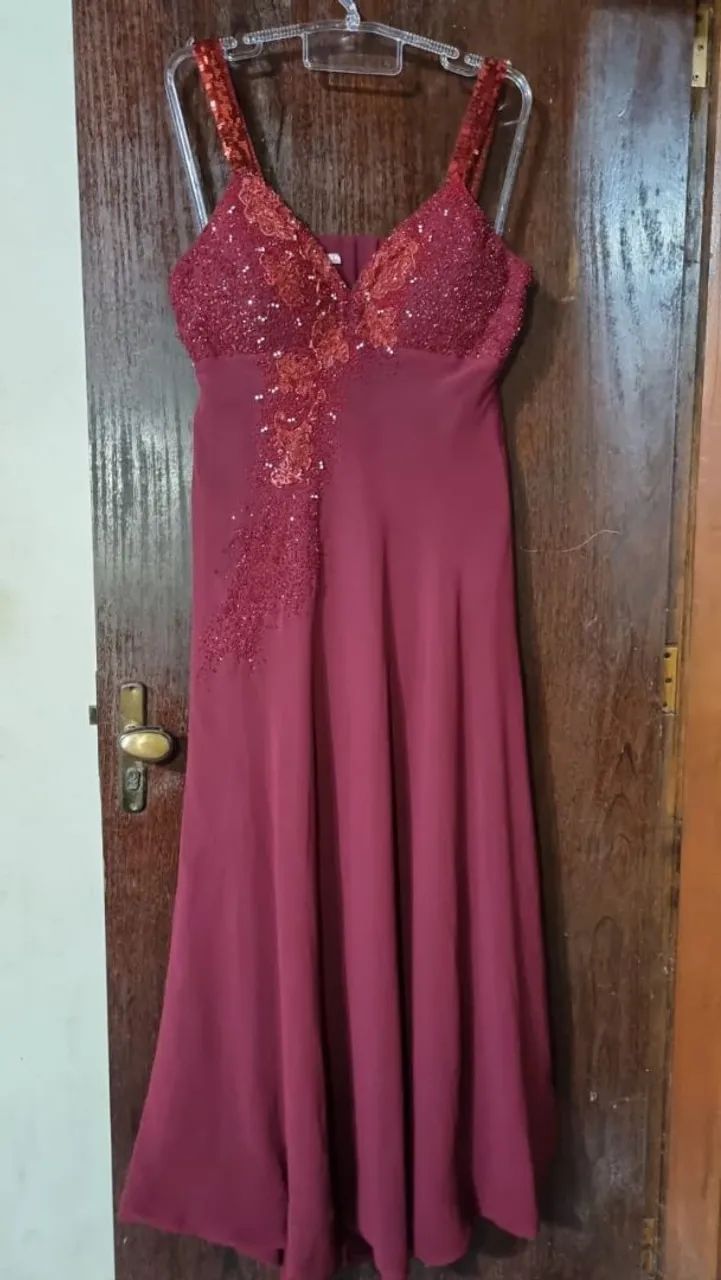 Vestido vinho festa  - Foto 4