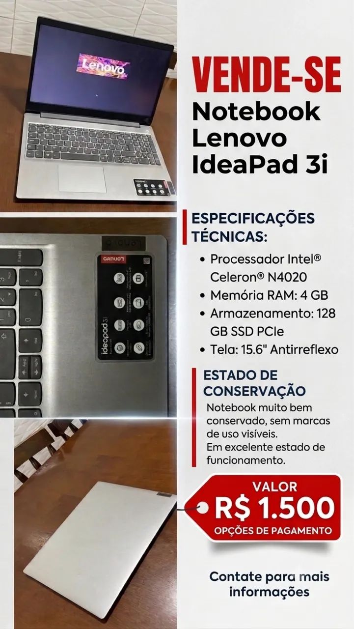 Notebook Lenovo IdeaPad 3i