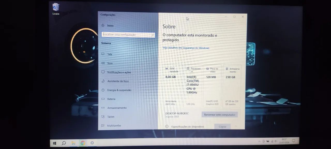 Notebook i7  aceito Xbox séries S ou Pc gamerr 