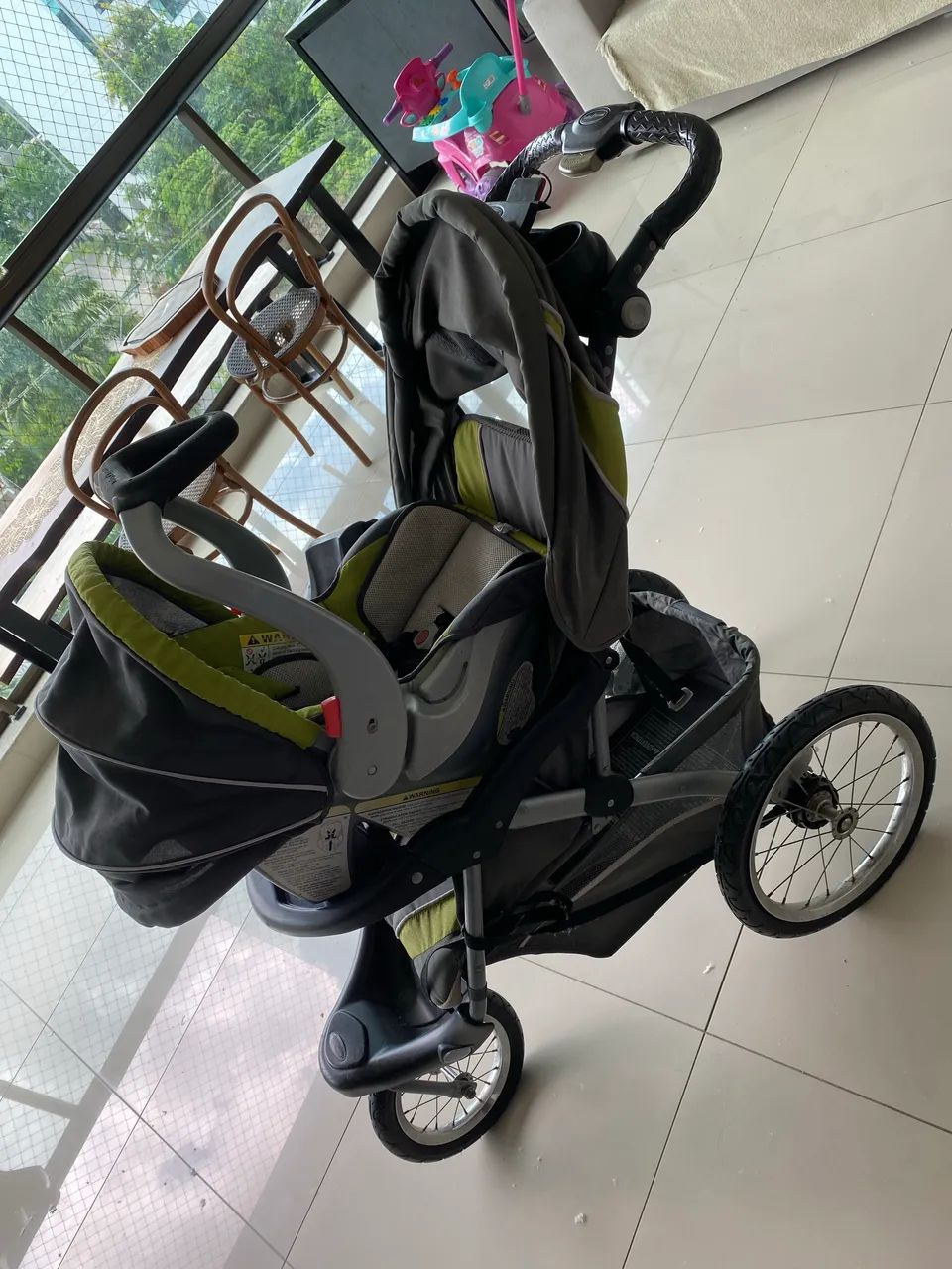 Carrinho ciclista com bebê conforto  - Foto 4