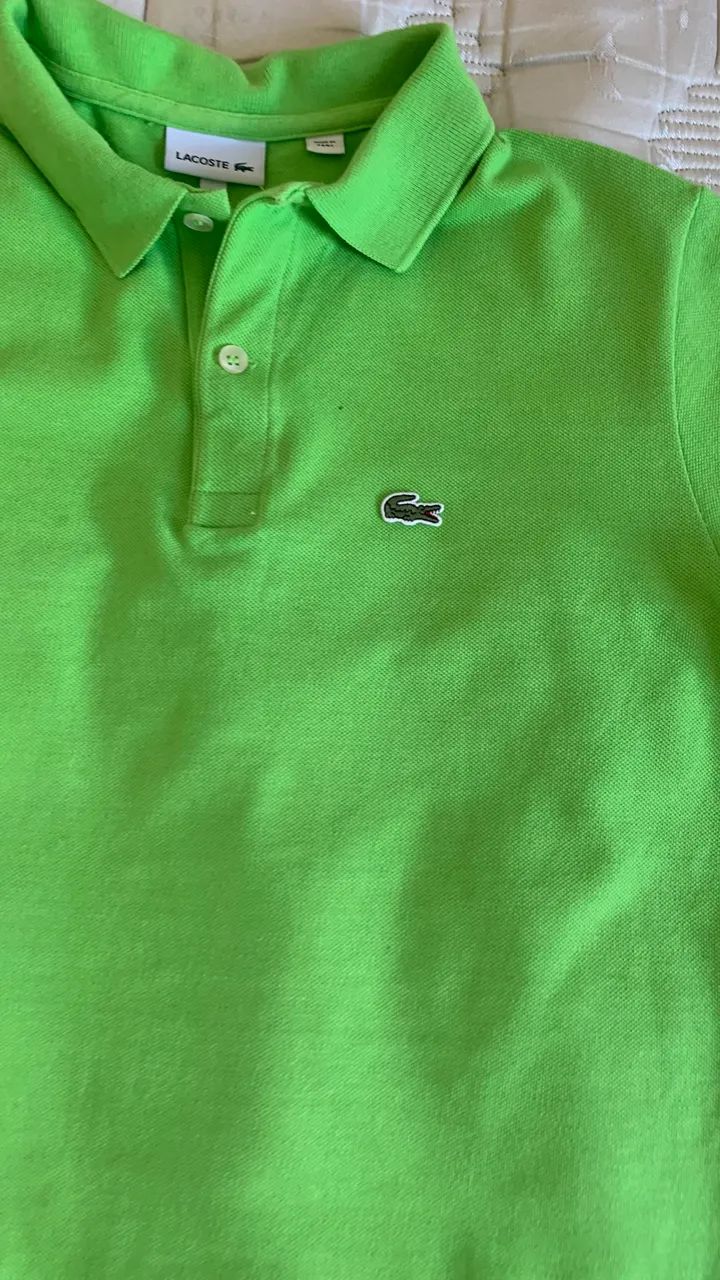 Polo Lacoste verde infantil - Foto 5