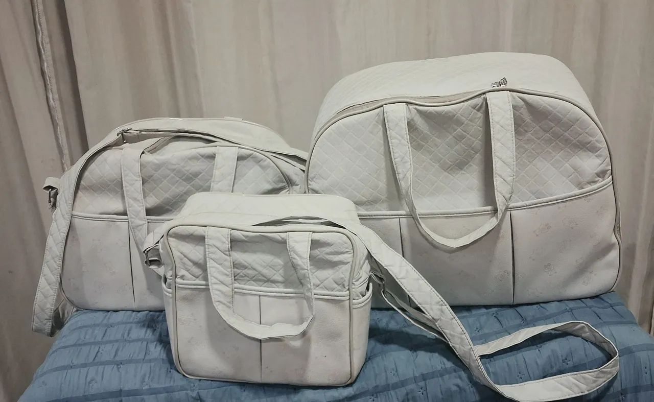 Kit 3 bolsas maternidade 
