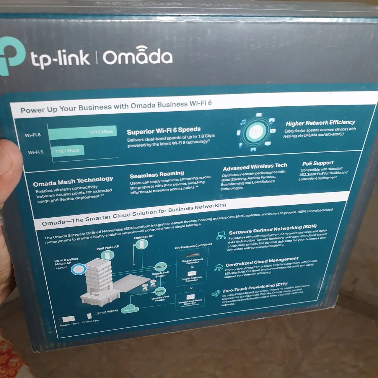 Access Point TP-Link Wireless 6 AX1800 EAP610 Montável em Teto - Foto 2