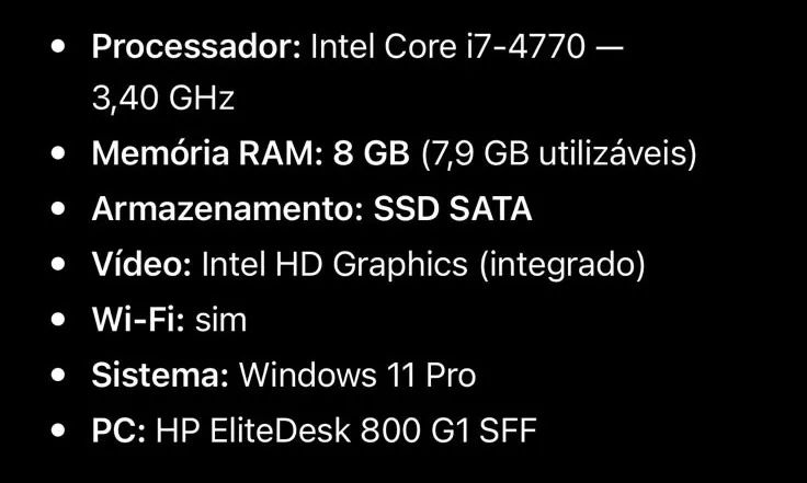 Desktop HP EliteDesk 800 G1 SFF - Foto 5