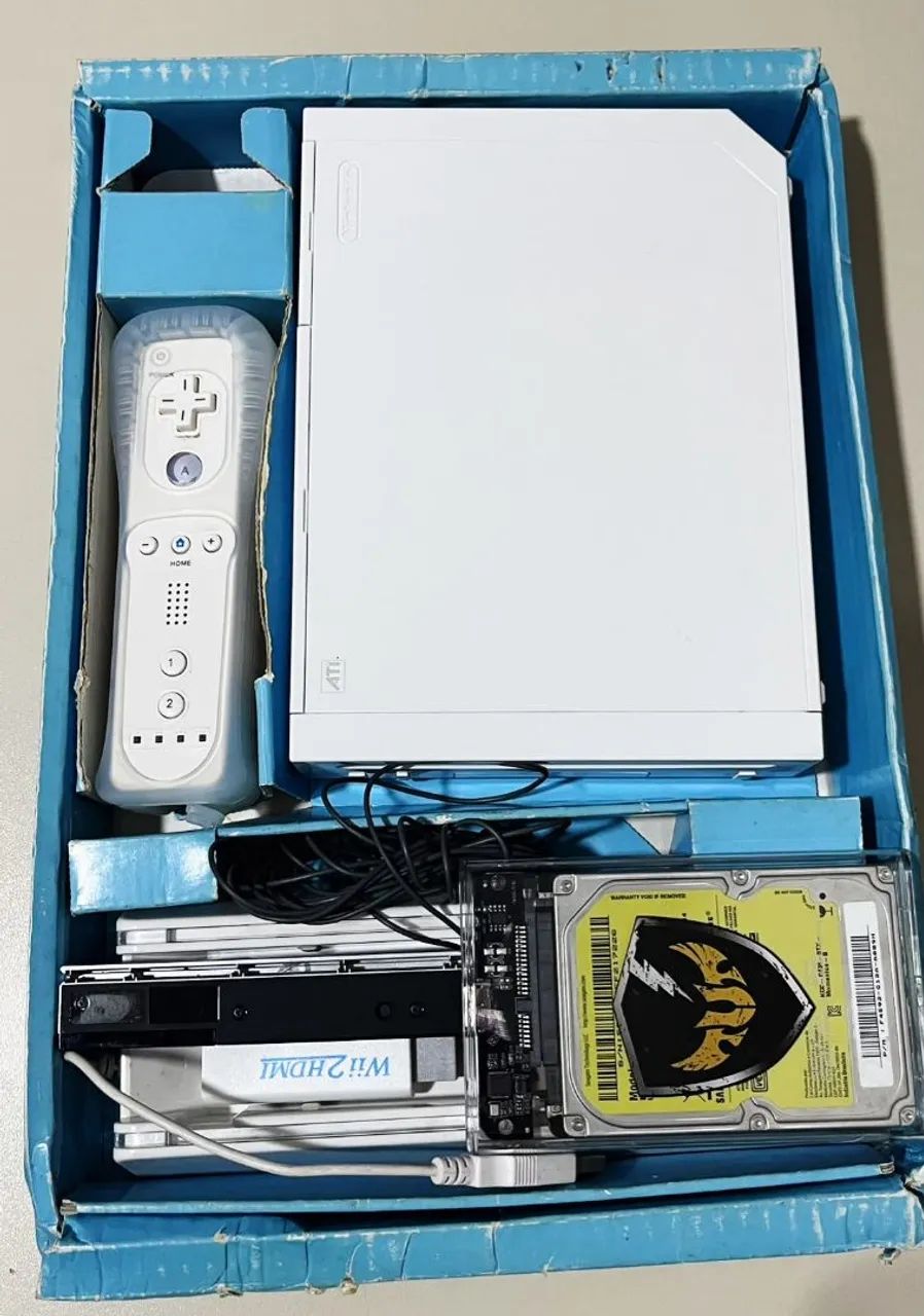 Nintendo Wii Japonês Desbloqueado + HD 500GB com Jogos + HDMI +