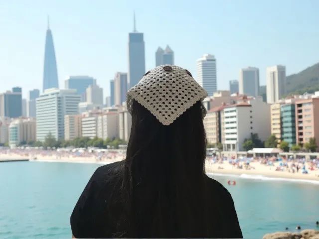 Bandana / Lenço de Crochê Branca - Acho Que Vi Gatinhos