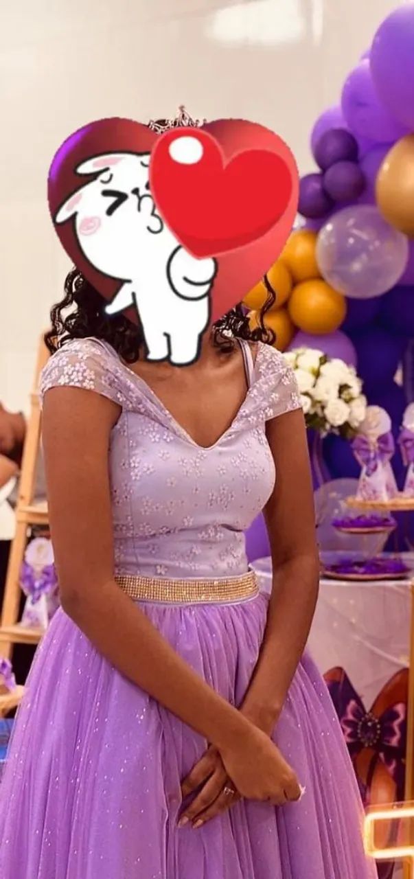 Vestido para Debutante lilás usado so uma vez  - Foto 3