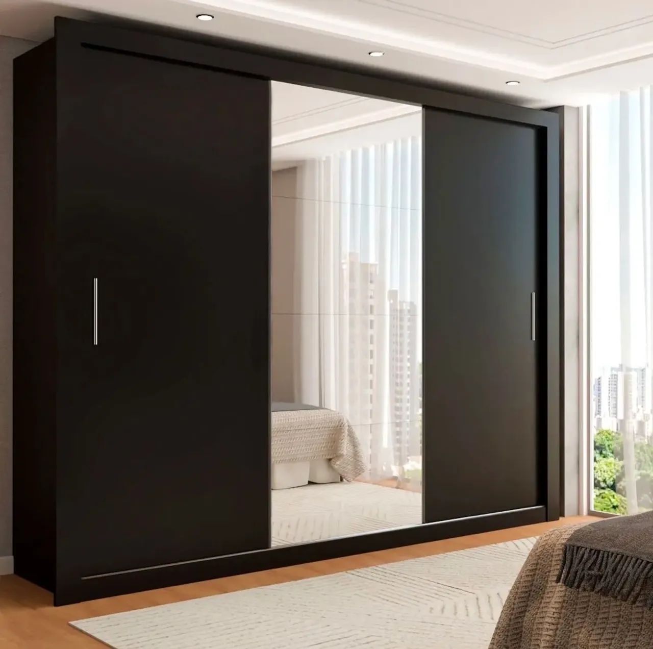 Guarda roupa casal com espelho NOVO