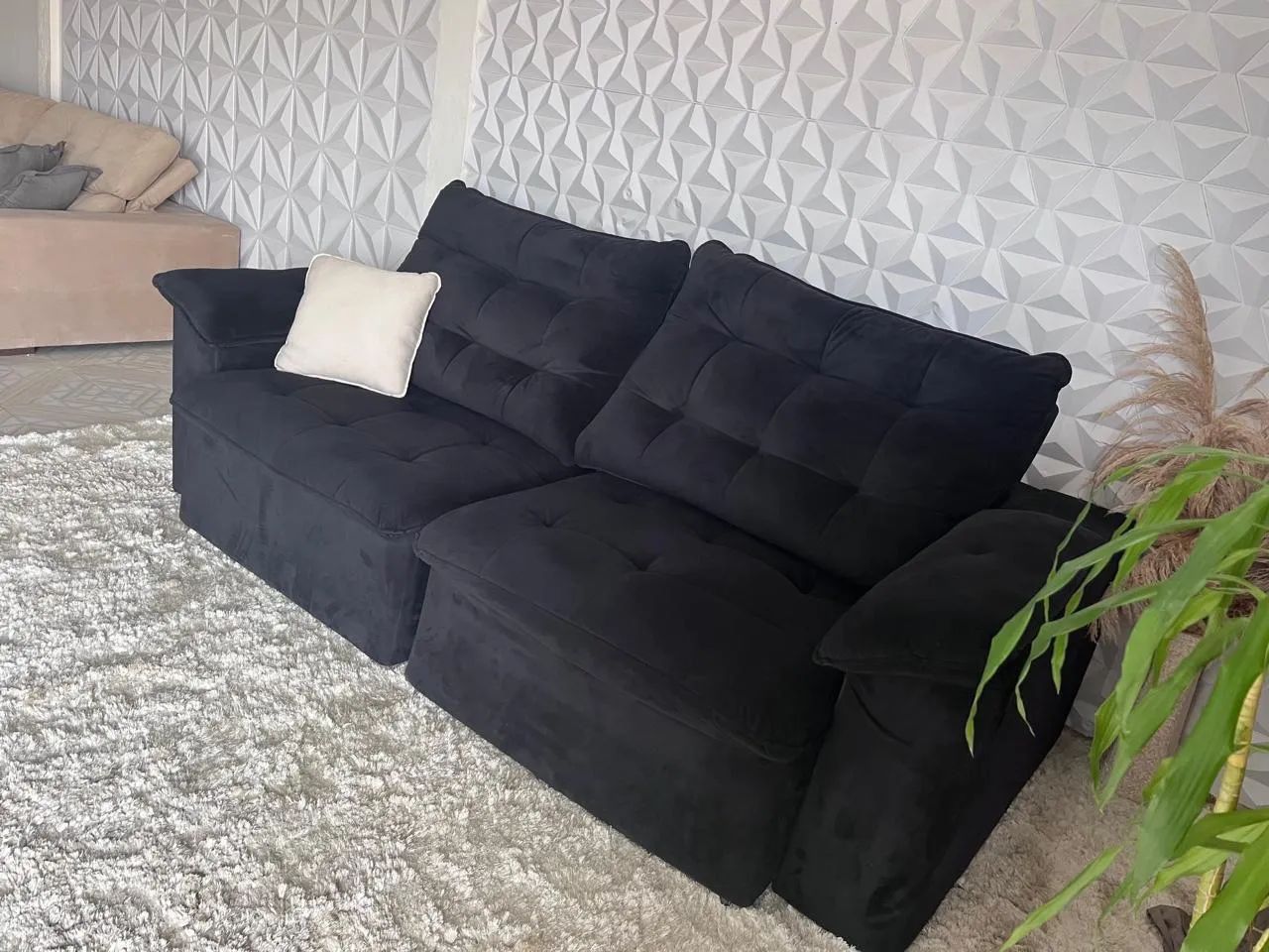 Sofá Retrátil e Reclinável semi novo  - Foto 3