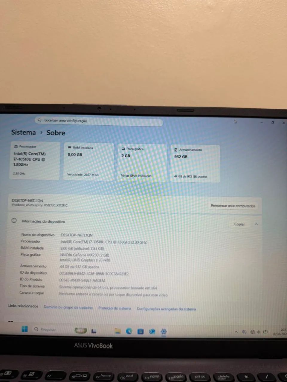 Notebook asus Core i7 10° geração  - Foto 5
