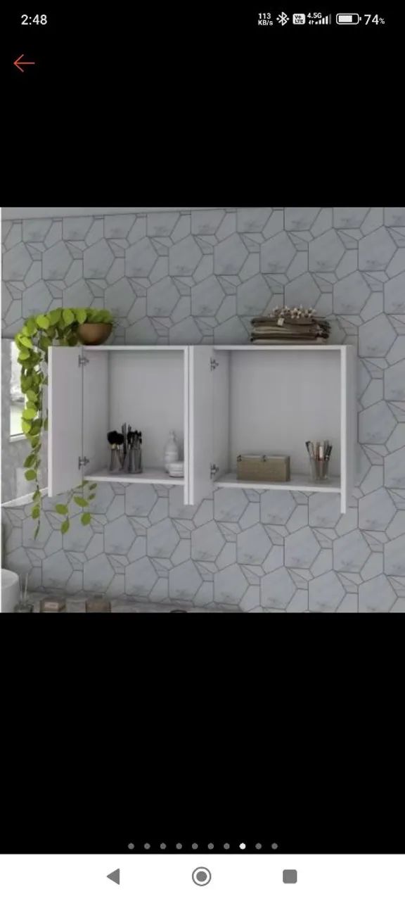 Armário Branco Multiuso de cozinha Aéreo65082883680897121