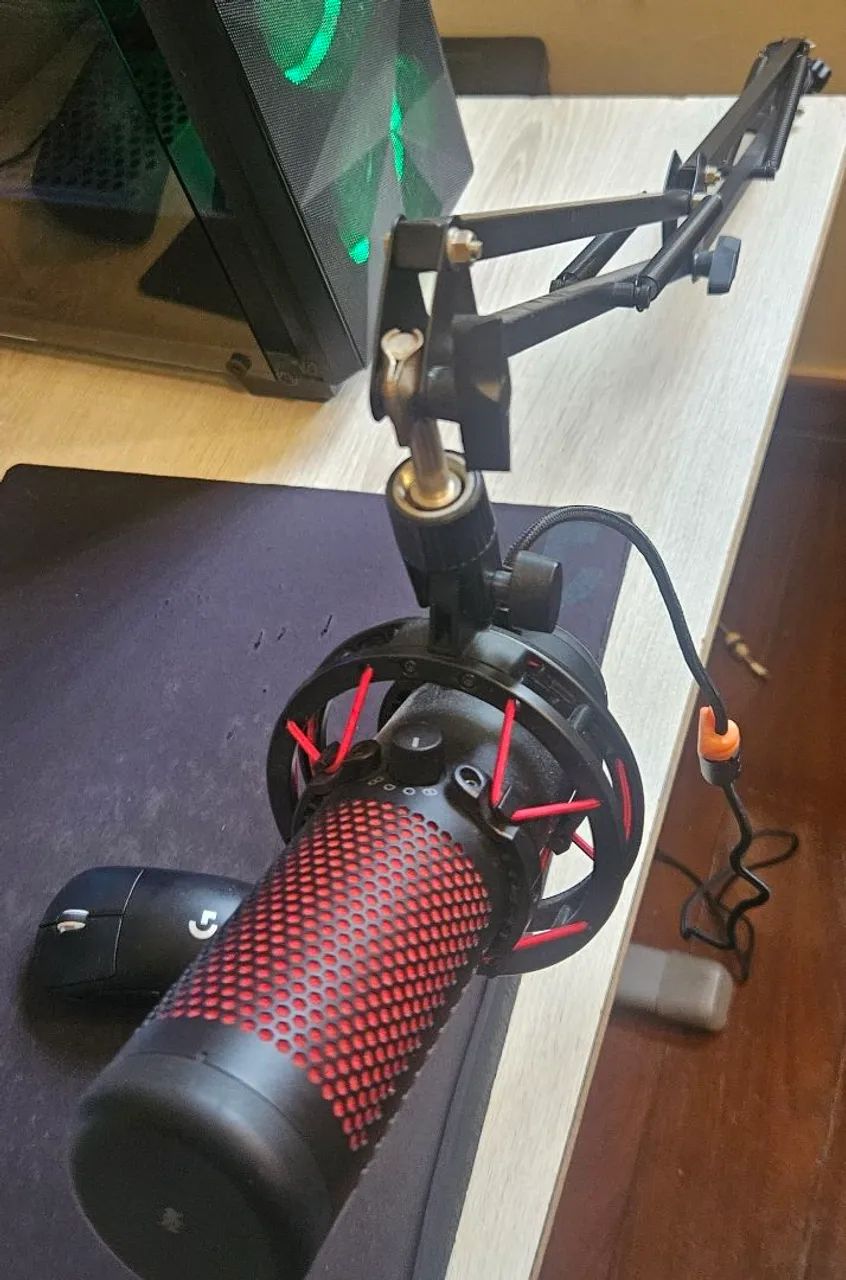 Microfone HyperX QuadCast + Braço Articulado - Foto 3