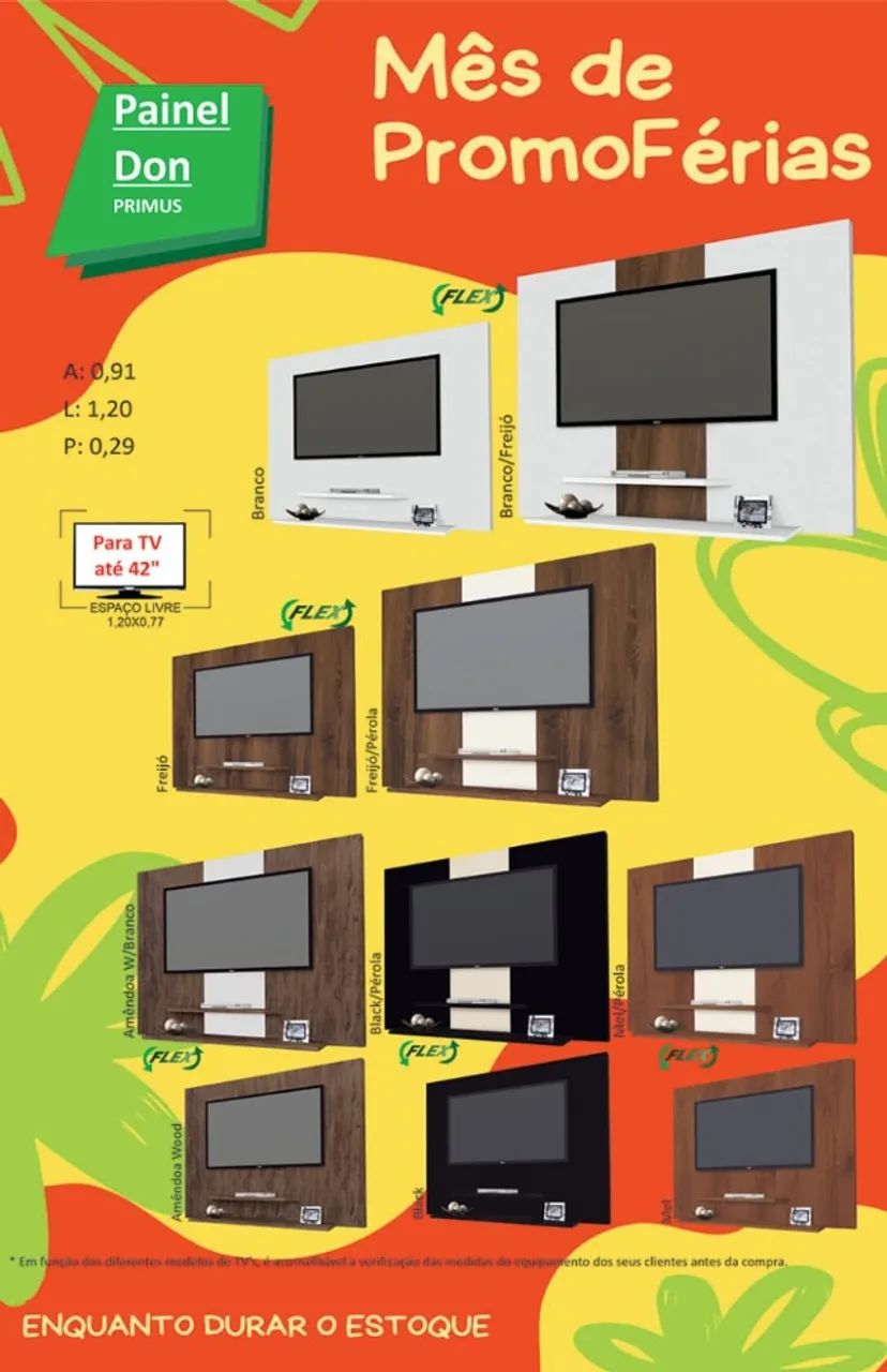 Painel para TV ate 65 polegadas 