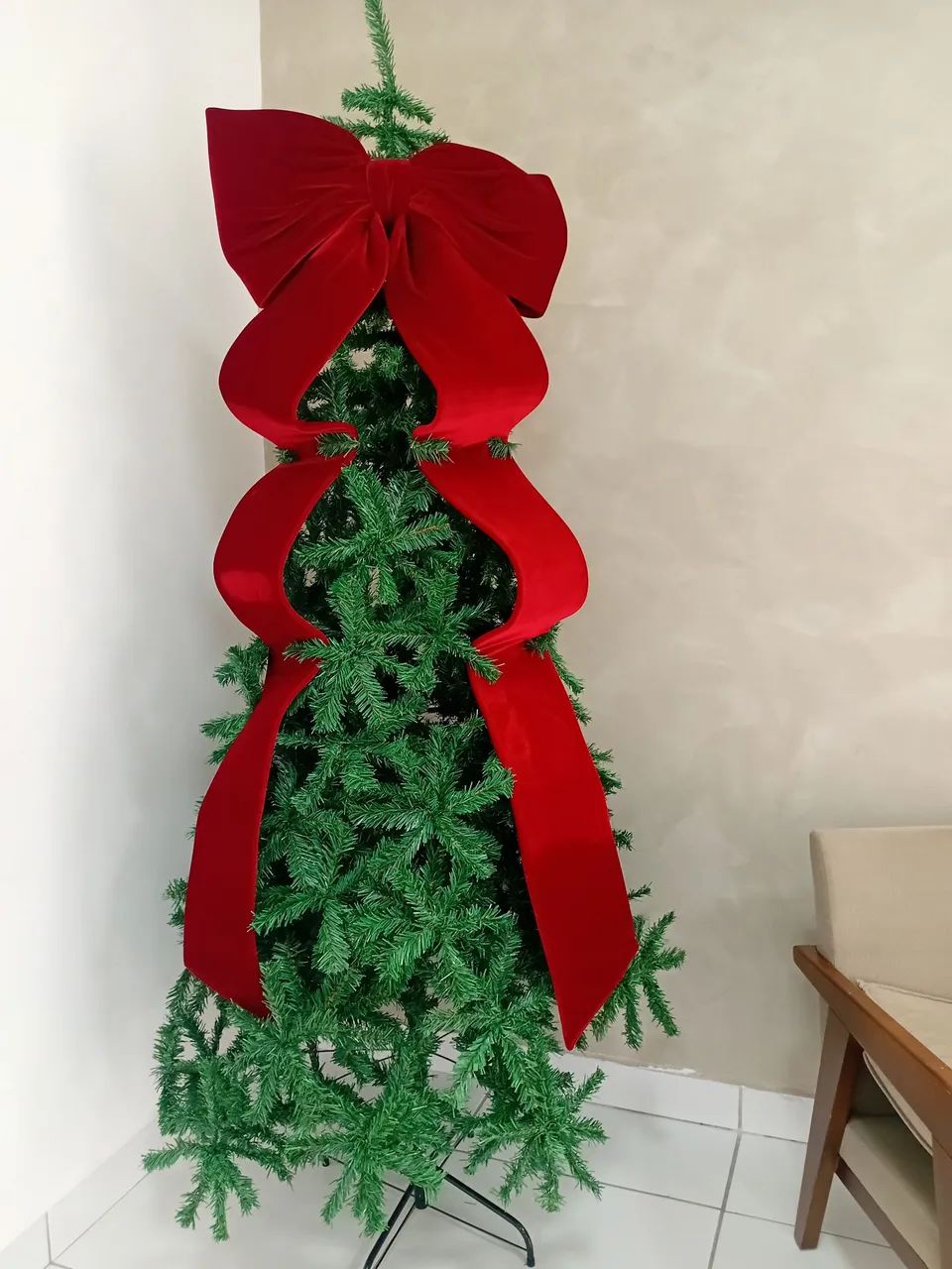 Saia e laço para decoração do natal - Foto 4