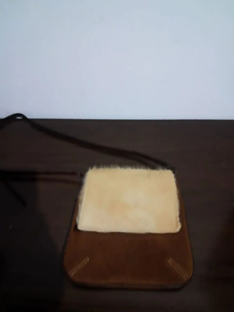 Bolsa Country couro legítimo couro com pelo . tendência  - Foto 6