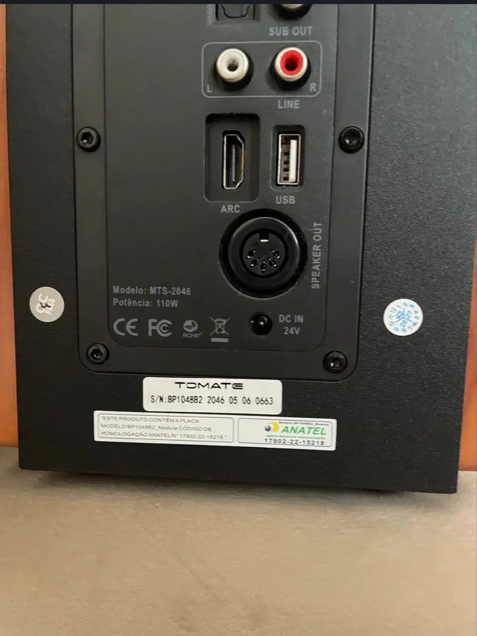 Caixas de Som Tomate MTS-2046 - 110W, Bluetooth, HDMI ARC, USB e Óptico - Foto 4