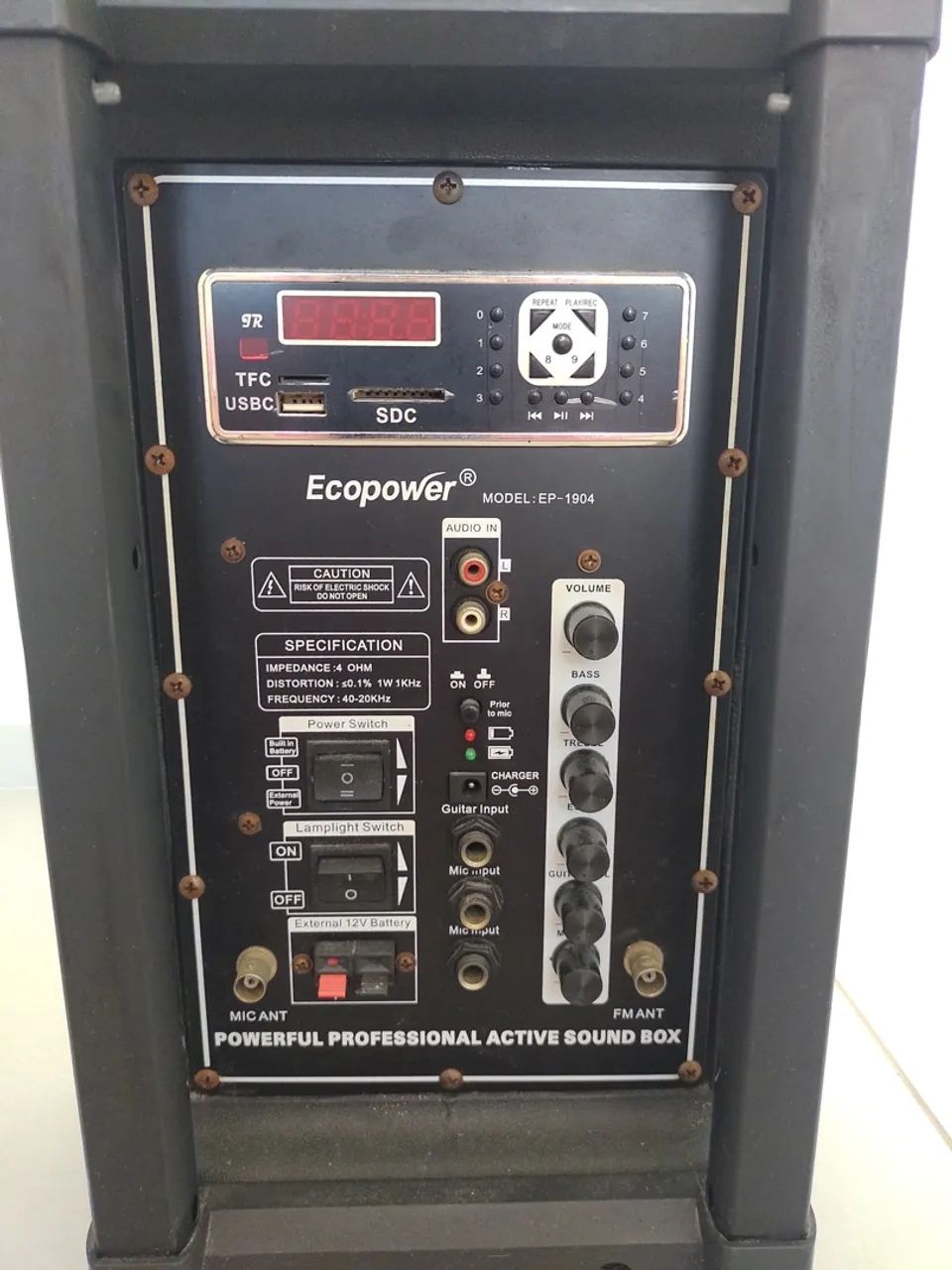 Caixa de Som Amplificada Ecopower EP-1904 - Foto 4