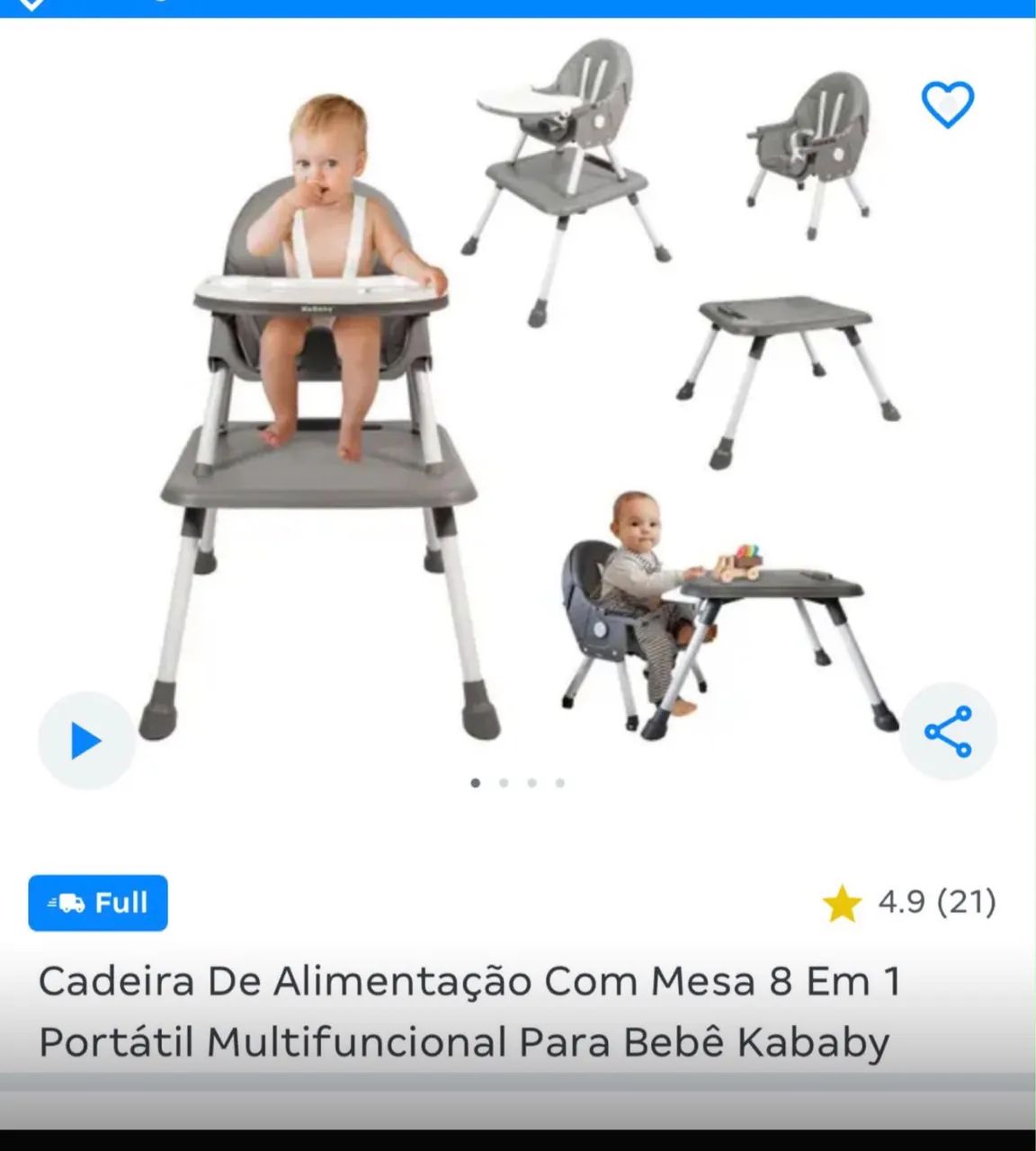Cadeira de alimentação 