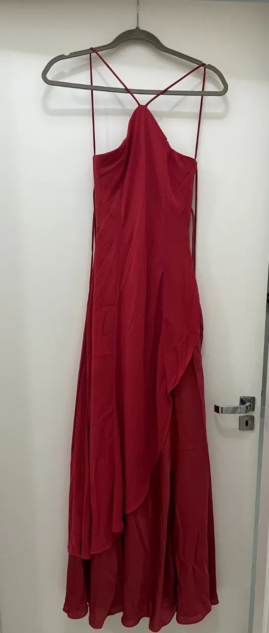 Vestido longo marsala festas tam. M - Foto 5