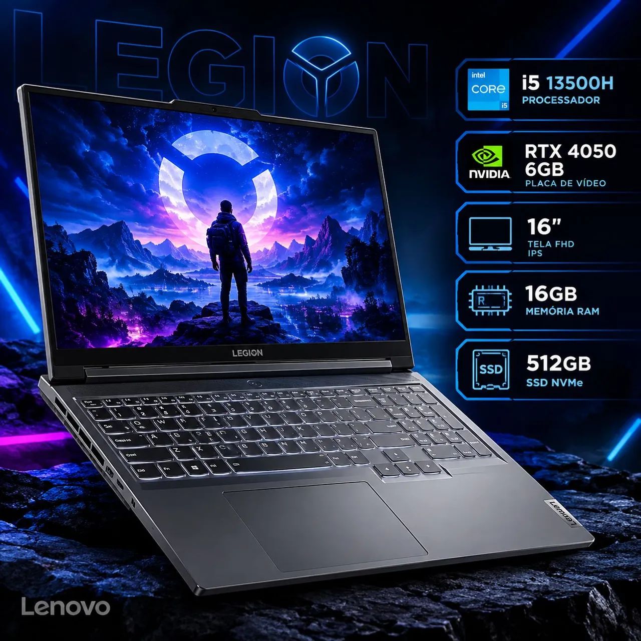 Lenovo Legion Slim i5 - Notebook gamer - Foto 2