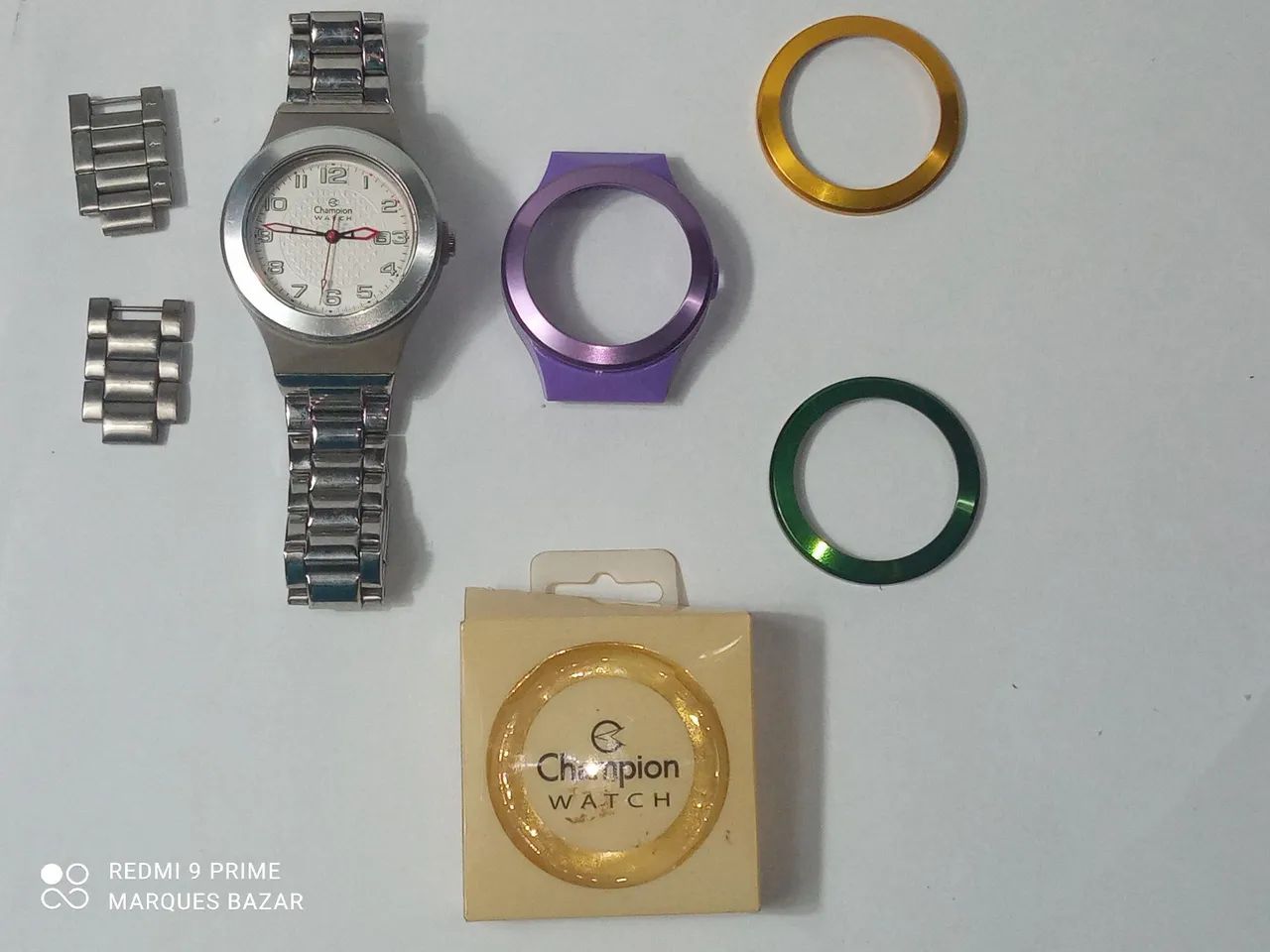 Relógio Champion Original CP30119 Kit Troca Aros + Gomos Extras