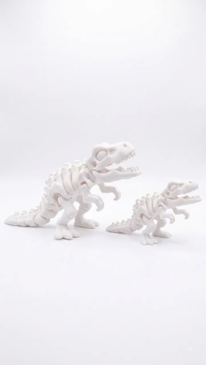 Dinossauro T-Rex Esqueleto Articulado 3D - Brinquedo Flexível - Foto 3