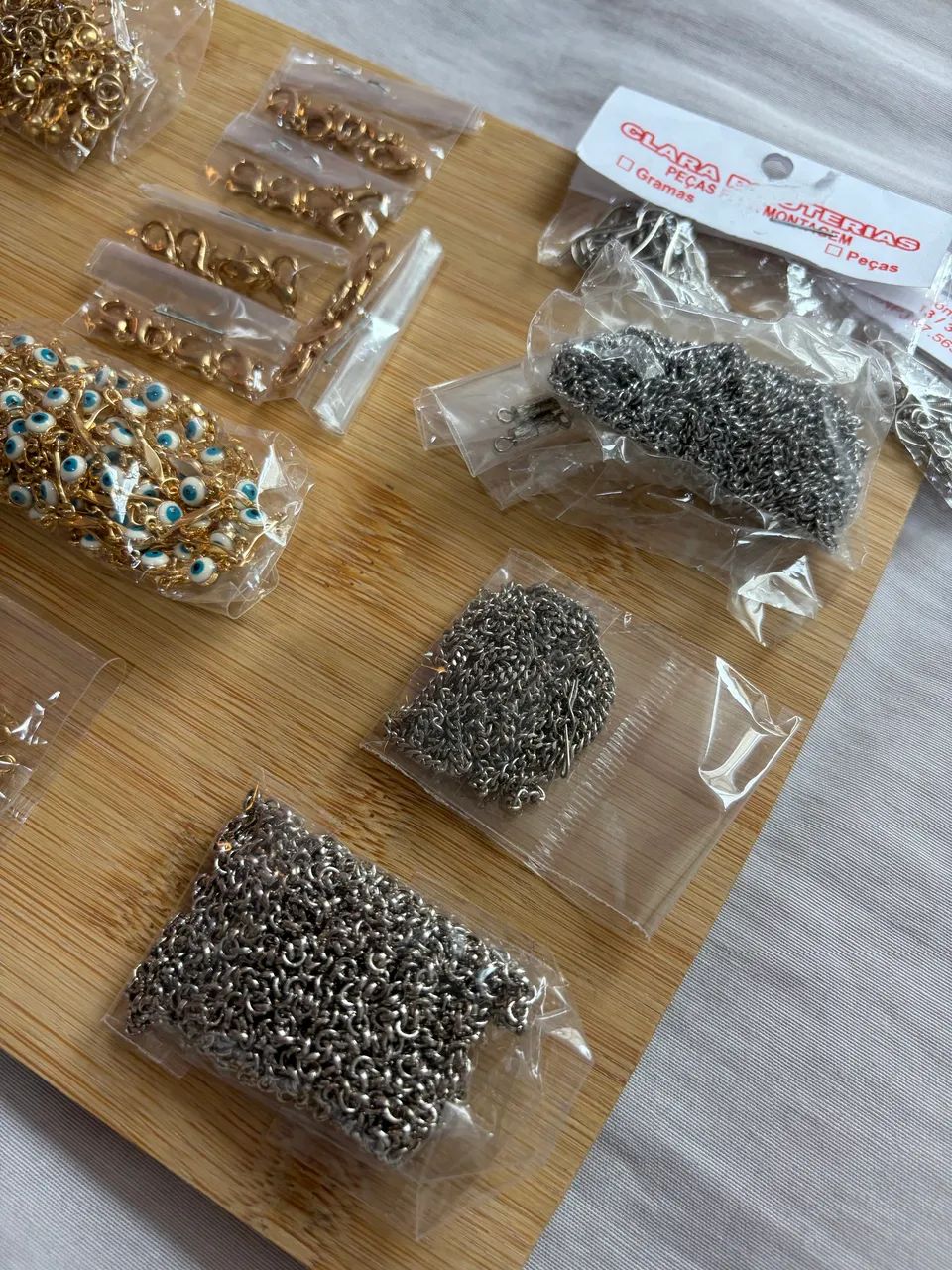 Kit de aviamentos para bijuterias (dourado e prateado) - Foto 4