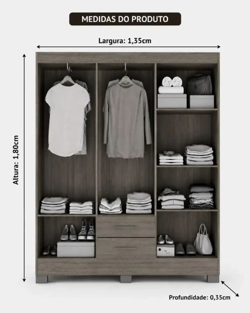 Guarda roupa casal com 6 portas GETT MOVEIS - Foto 2