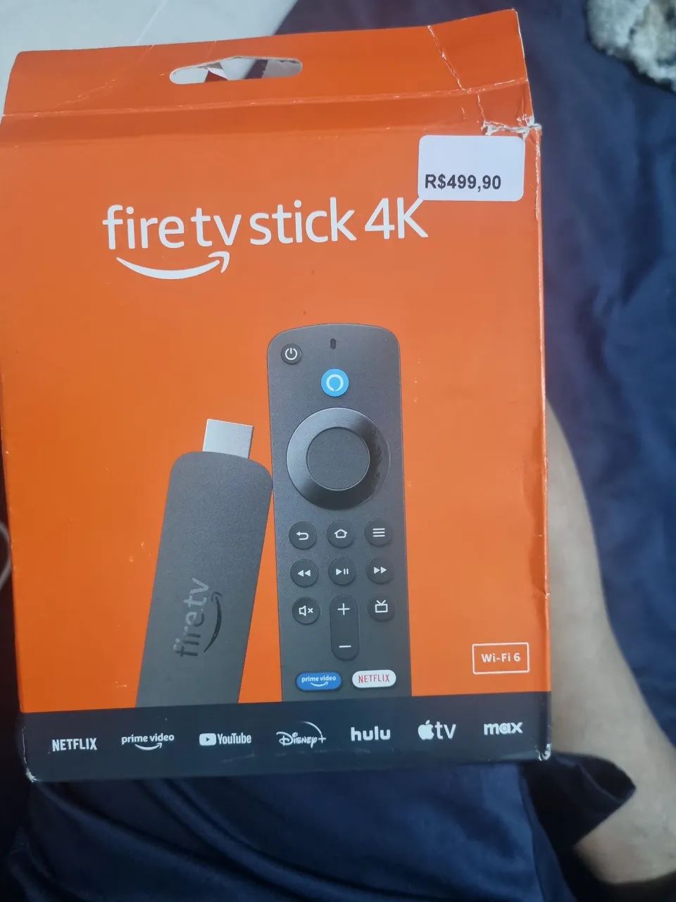 Amazon Fire TV Stick 4K Wi-Fi 6 com Alexa - Praticamente Novo - Foto 3