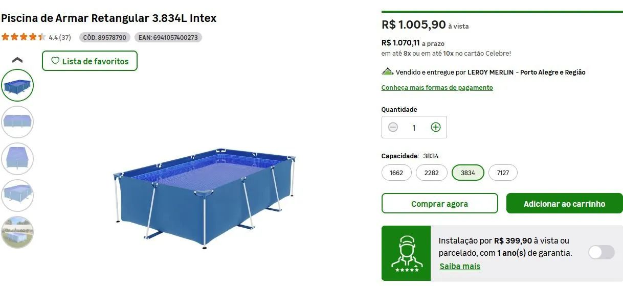 Piscina INTEX RETANGULAR  - Foto 2
