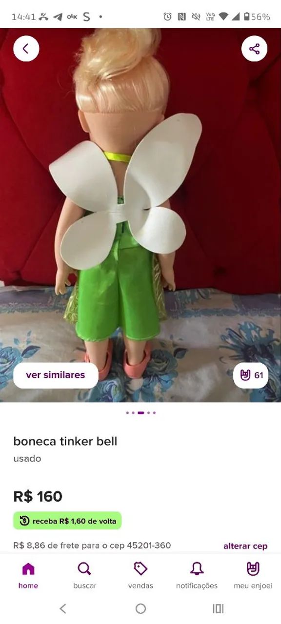 Boneca tinker Bell  - Foto 2
