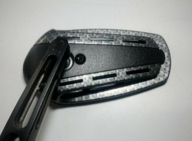 Espelho retrovisor esportivo preto/ carbono para moto aluminio e abs - Foto 9