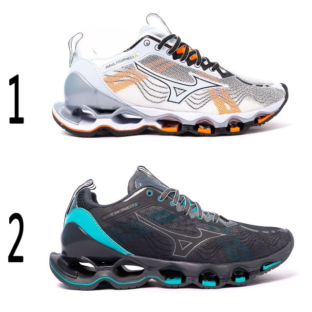 mizuno laranja e verde