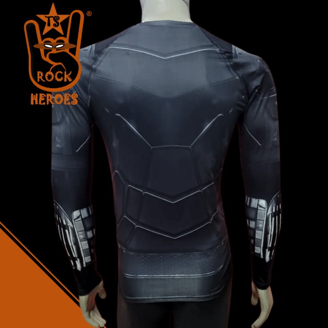 Camisa de Compressão The Batman 2022 Rashgard Manga Longa Slimfit Ts Rock Heroes - Foto 4