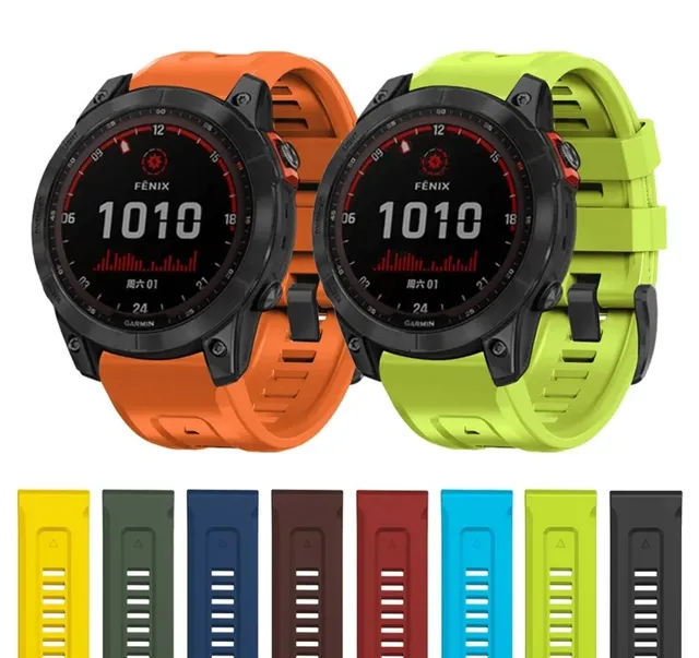 Bracelete em Silicone Suave para Garmin Fenix 7X/6X GPS/6X Pro