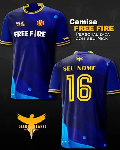 Camisa Free Fire / Camiseta Personalizada Free Fire C/ Seu Nome