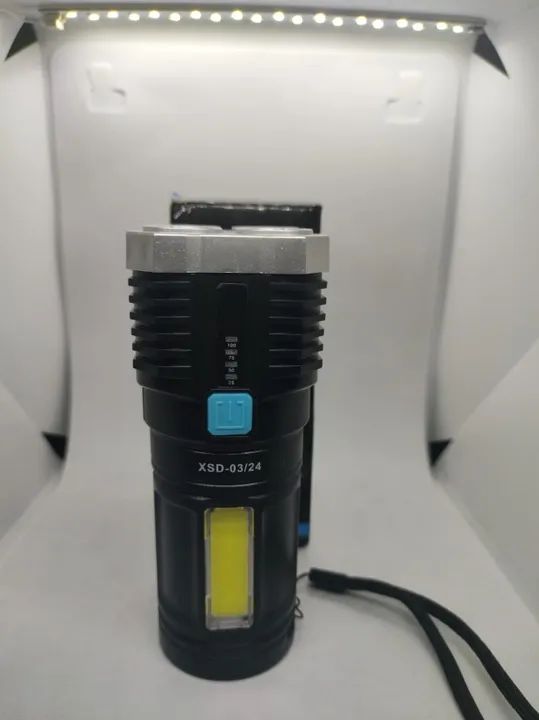 Lanterna Led Prova D água 4 Núcleos Potente Usb Recarregável - Foto 2