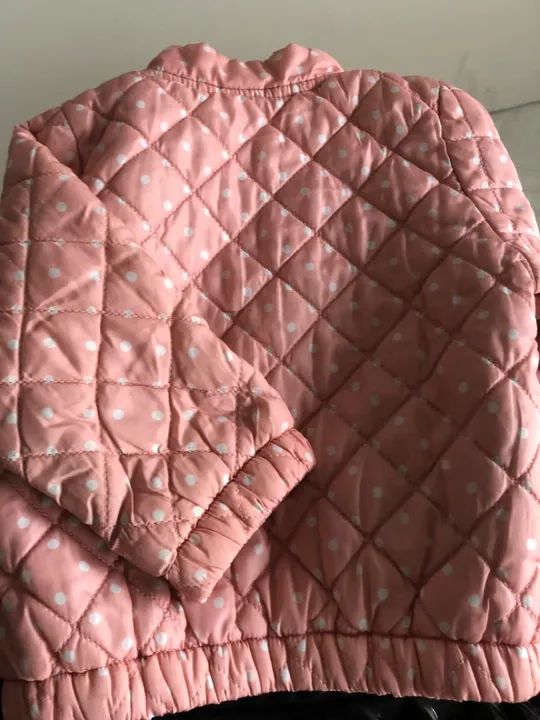 Jaqueta casaco Marisol rosa tam 1P menina nylon chuva frio outono - Foto 4