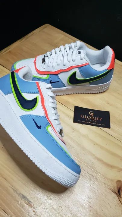 Tênis NIKE AIR FORCE SHADOW Azul/Branco Feminino Nº 35 - A Pronta Entrega / LEIA DESCRIÇÃO - Foto 4