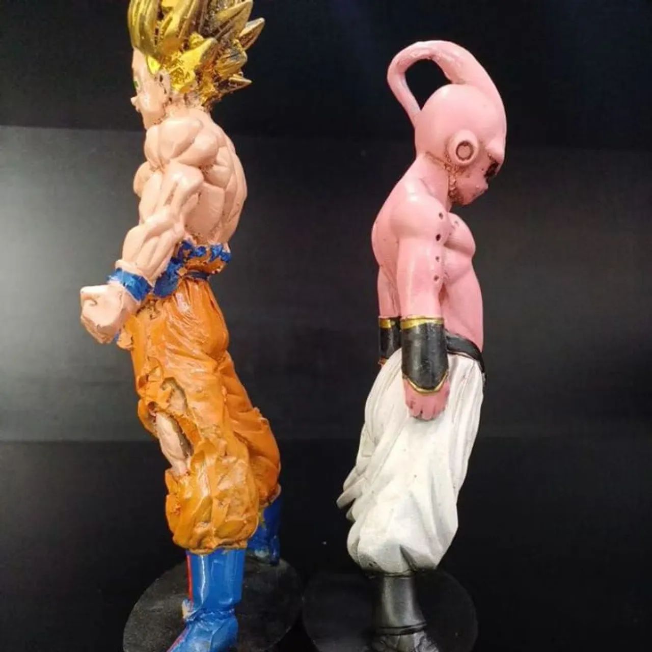 Goku X Kid Boo - Action Figures Bonecos Resina 20cm - Foto 2