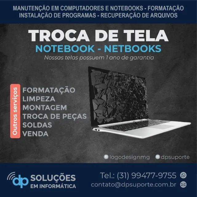 Notebook - Troca de tela