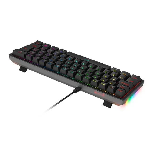 Teclado Mecânico 60% Redragon Akali Black RGB Switch Brown - WZetta - Foto 6