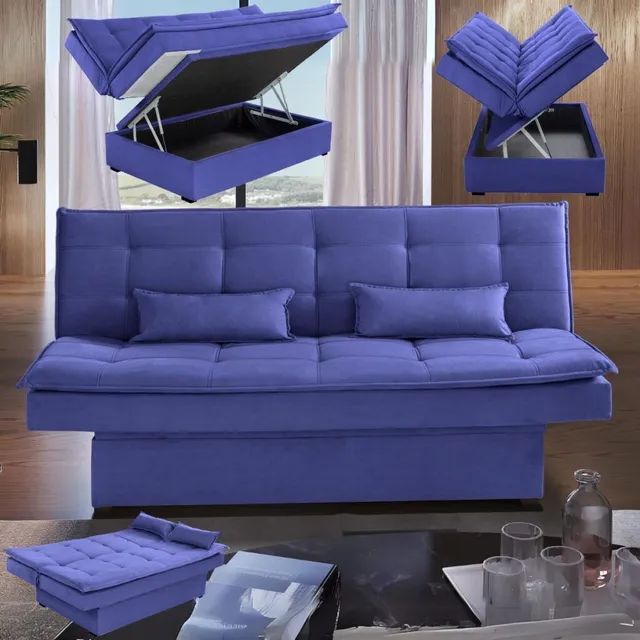 SOFÁ CAMA COM BAÚ SUPER FUNCIONAL!!! T263T