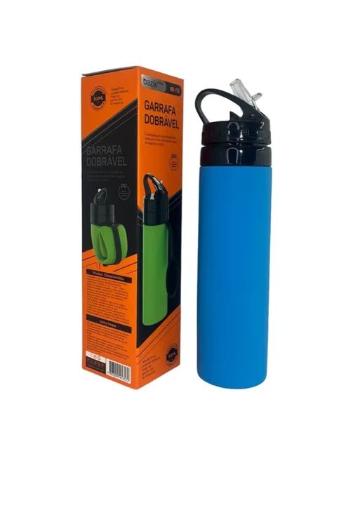 Garrafa dobrável de silicone  - Foto 3