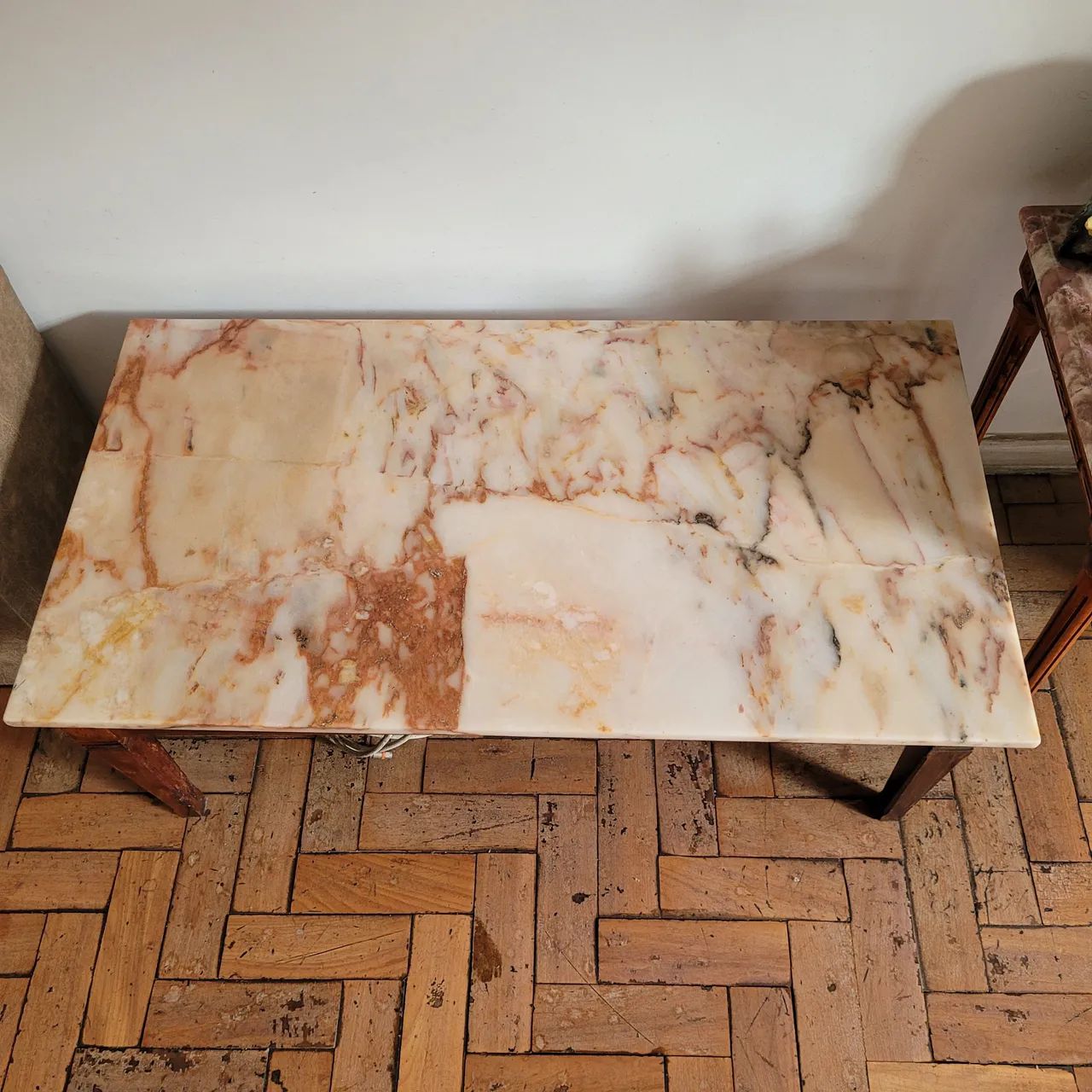 Mesa de centro tampo de Mármore Rosa - Foto 2