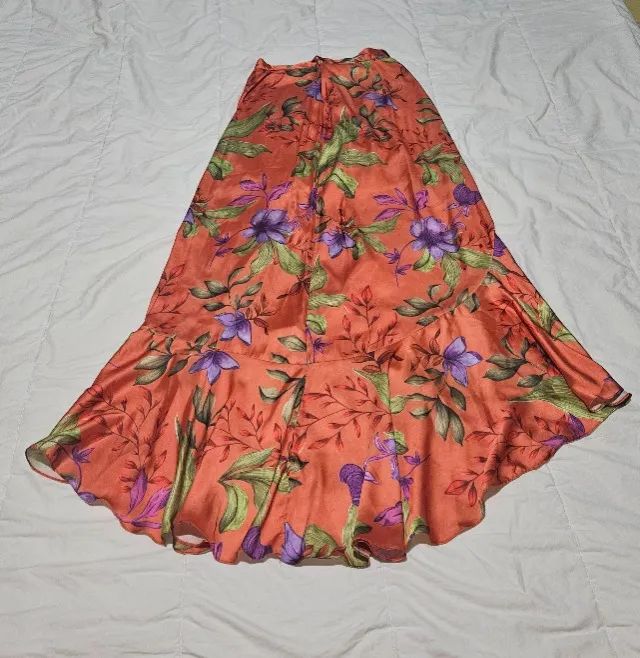 Saia estampada com fenda lateral - Lu Lucca e Marie - Aceito oferta
