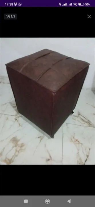 Pufe couro