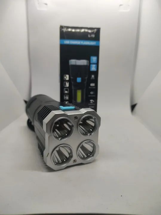 Lanterna Led Prova D água 4 Núcleos Potente Usb Recarregável - Foto 4