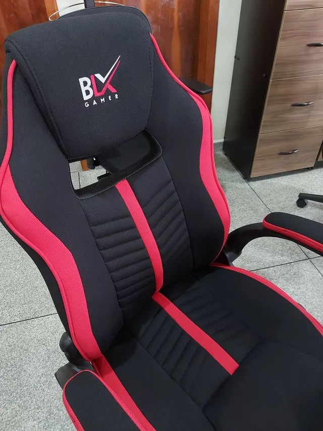 Cadeira Presidente  - Cadeira Gamer BLX 6001G - Preta/vermelha - Foto 6
