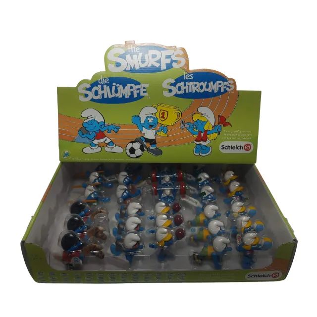 Schleich Kit Smurfs Olimpíadas 30 Unidades Raridade Colecionável, Marca Alemã Schleich - Foto 6